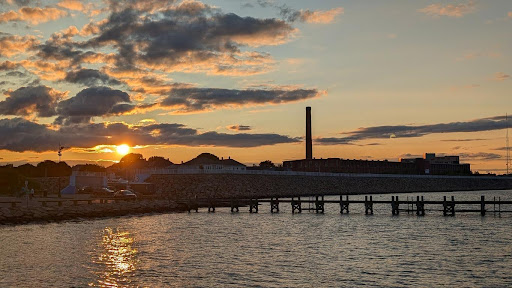 Sunsetting over the water in New Bedford, Bristol County Massachusetts